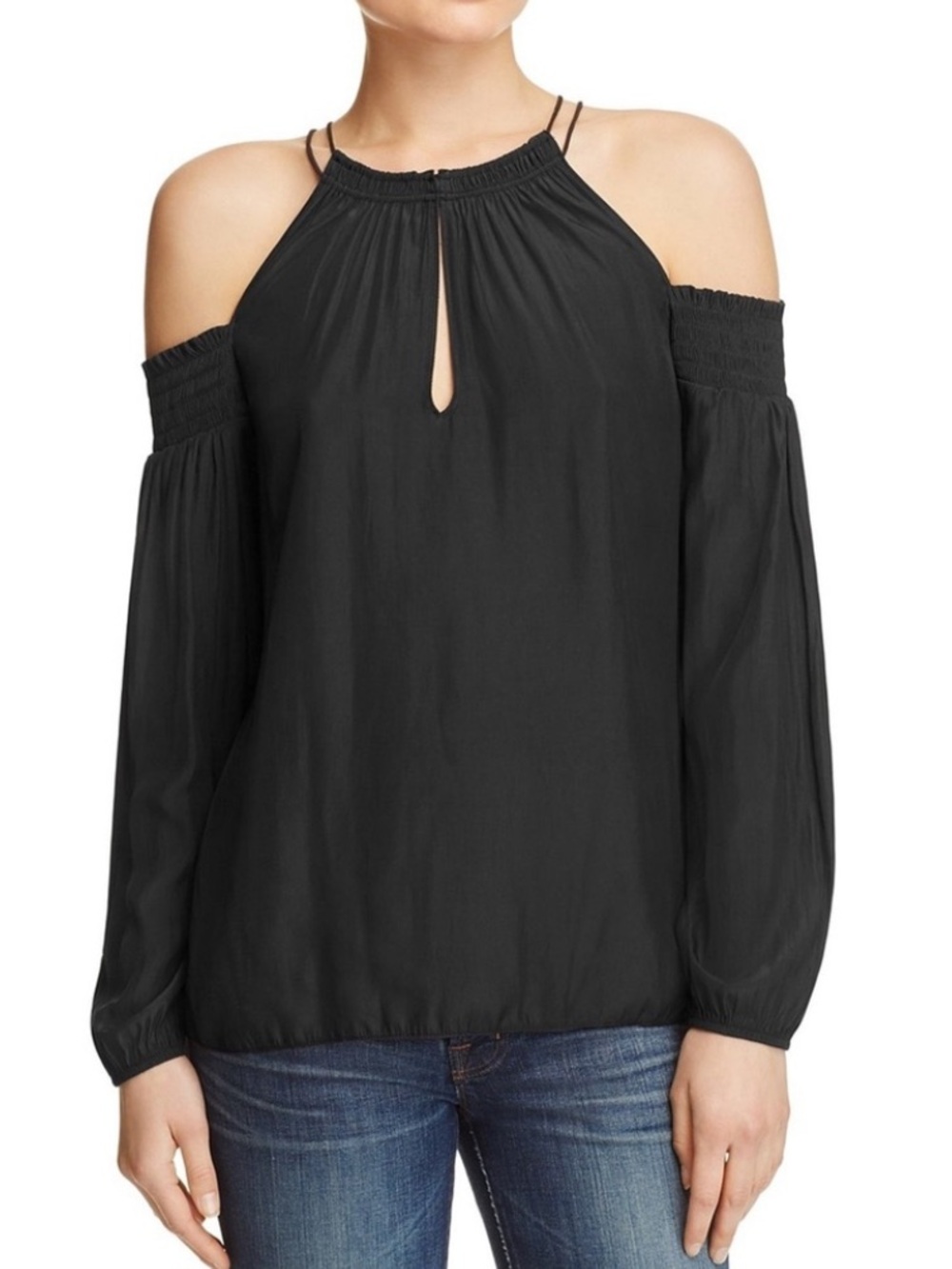 Ramy Brook xs top shirt cold shoulder black